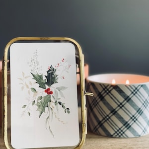 Kerstgroen postkaartprintset | kerstcadeaus | briefpapier voor de feestdagen | kerstkaart