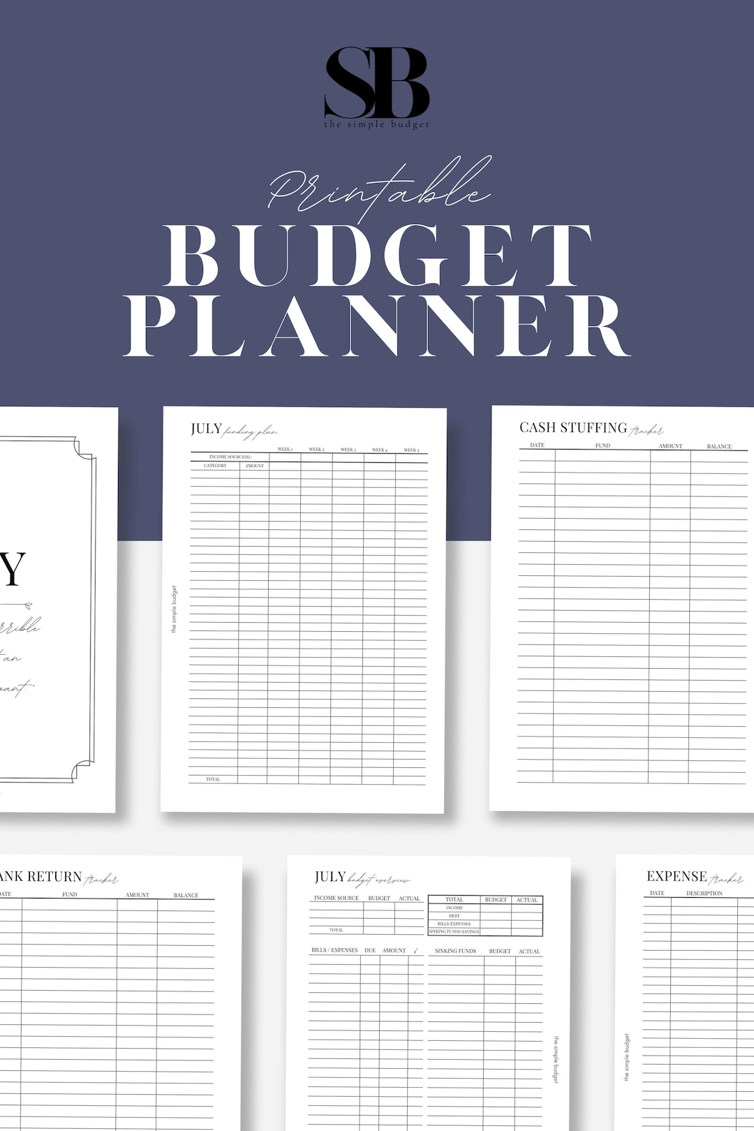 PRINTABLE A5 Budget Planner | Full Year Undated Budget Planner ...