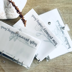 PRINTED - a6 dashboard BUNDLE | cash binder dashboard | dashboard bundle - block italic