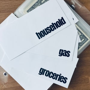 CASH ENVELOPE INSERT bundle | cash envelope inserts | basics cash envelope inserts | minimalist cash envelopes | cash stuffing