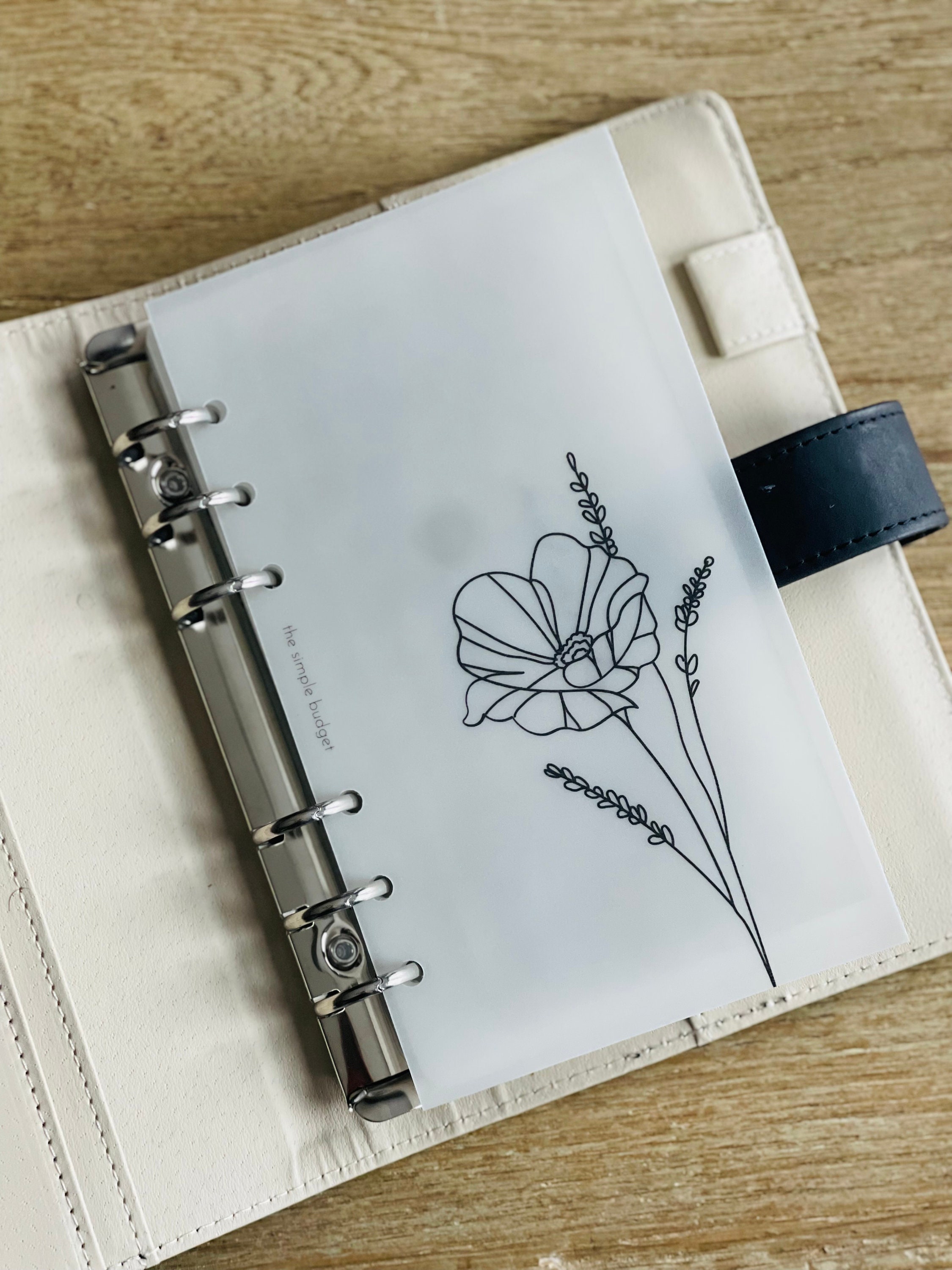 PRINTABLE - Minimalist Floral Dashboard BUNDLE | A6 Digital Download ...