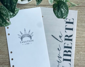 gedruckt - Americana Style Planner Dashboard | Kassenbuch-Armaturenbrett | Planner Dashboard | elegantes Dashboard | vierter jui