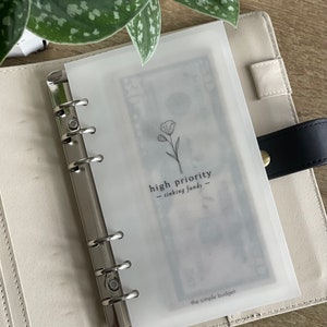 SAMPLE SALE -  a6 dashboard | cash binder dashboard |  dashboard - florals