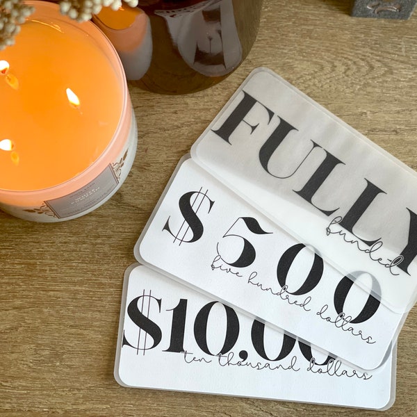 bundle: set of 5 cash placeholders | prop money | cash stuffing