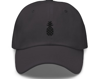 Embroidered Black Pineapple Dad Hat