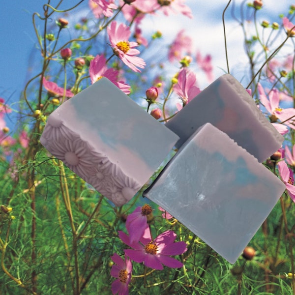 Handcrafted soap. detergent free, goats milk, spring scent of Wildflower Breeze, pastel colors, Mother's Day Gifts