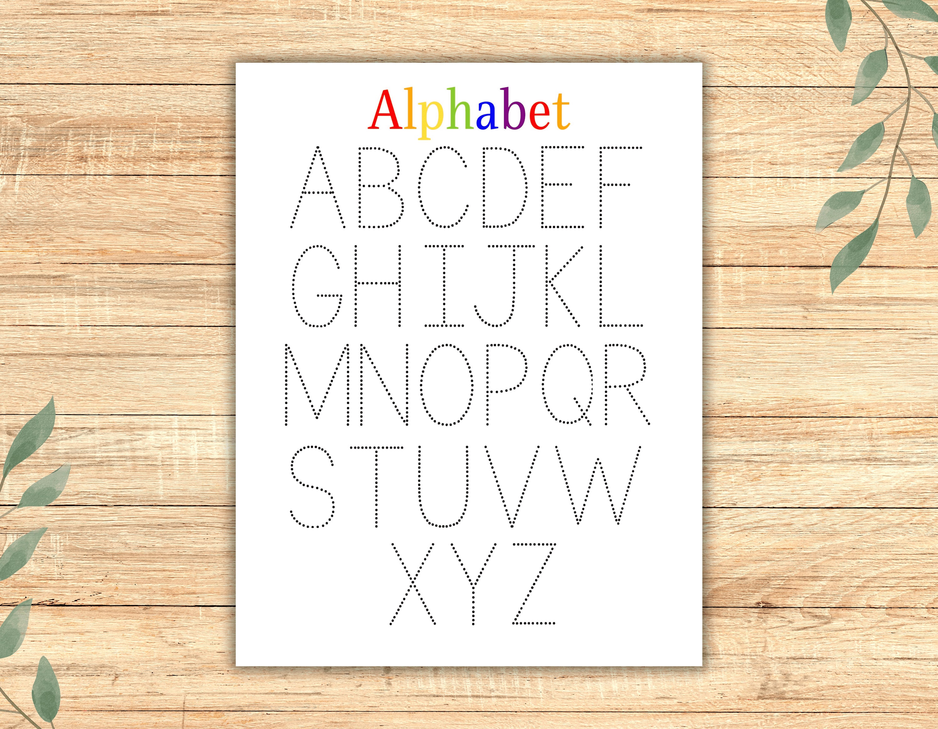 Printable Animal ABC Coloring and Tracing Worksheets A to Z Tracing