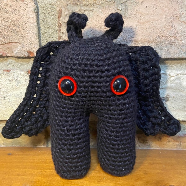 Mothman Mini Cryptid Creature Plush Doll Designed and Crocheted by Luci - choice of color