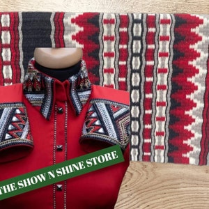 Western Showdecke mit passendem Shirt Showmanship Horsemanship Rodeo Queen Showmanship Shirt mit passendem Pad