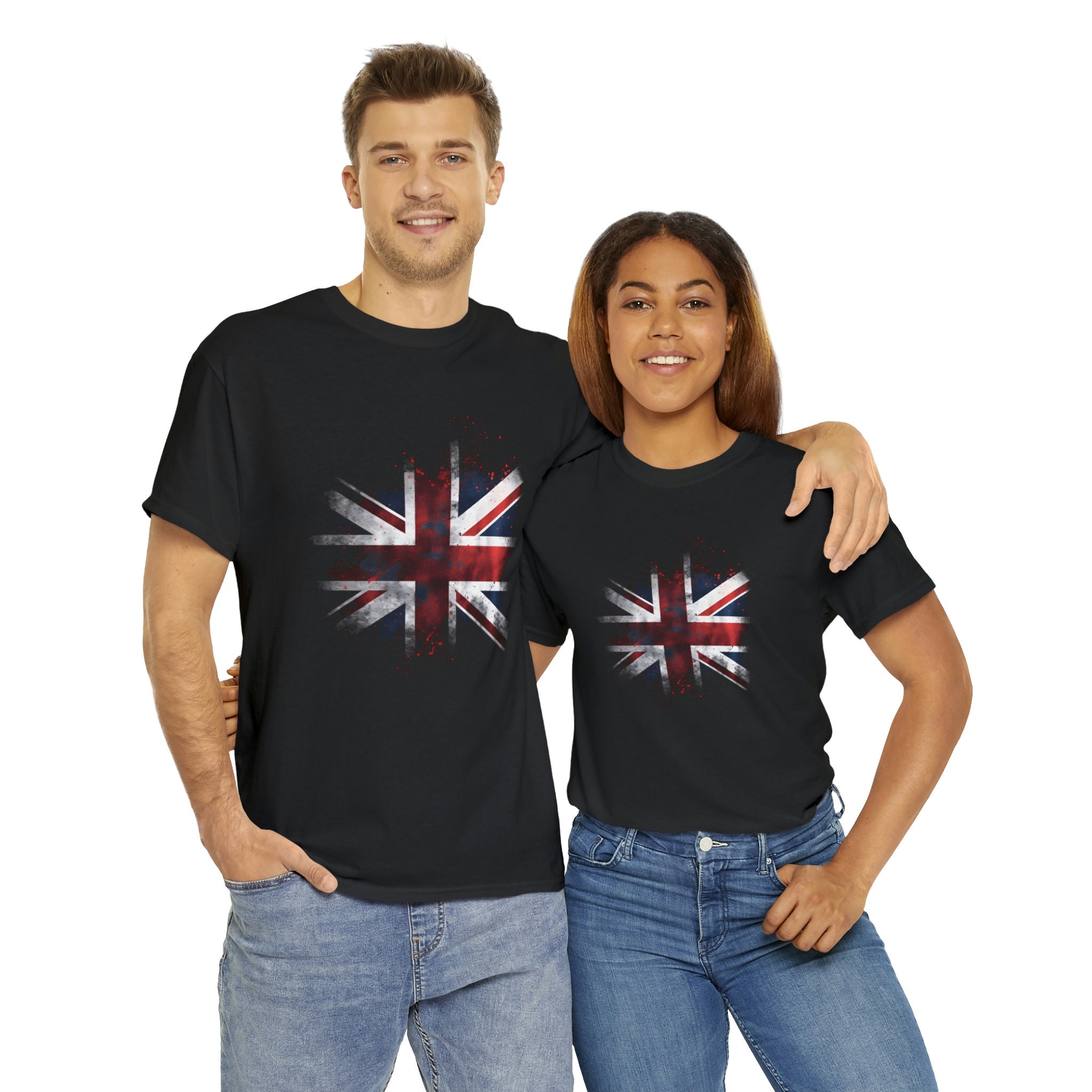 British Flag T-shirt Graphic Tee Classic Tee With Union - Etsy UK