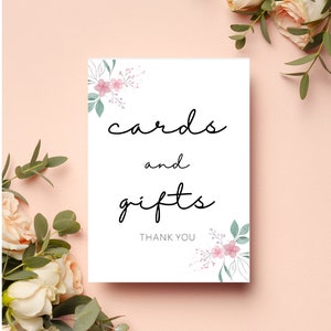 Karten und Geschenke Schild