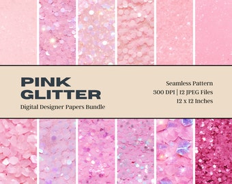 Carta digitale glitter rosa, sfondi con texture gioiello (download digitale)