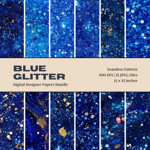 12 blauwe glitter digitaal papier, juweelachtergronden, glittertextuur, agaatachtergrond, plakboekpapier, commercieel gebruik, digitale download