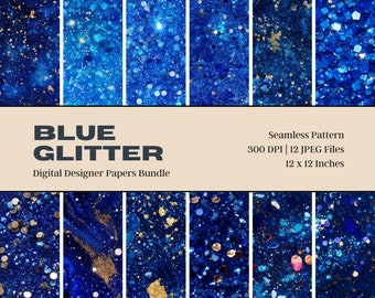 12 Carta digitale glitterata blu, sfondi gioiello, texture glitterata, sfondo agata, carta per scrapbooking, uso commerciale, download digitale