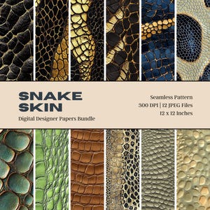 Papier numérique peau de serpent, motifs en cuir, textures de peau de serpent, vecteur de peau de serpent, motif reptile, motif exotique, peau de serpent