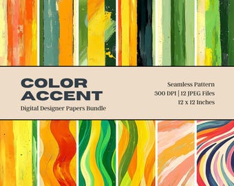 Colorful Oil Paint Digital Paper, Acrylic Texture (Digital Download)