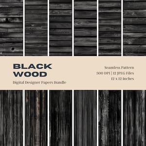 12 papeles digitales de madera negra, papel con textura de madera, madera rústica, madera envejecida, papeles digitales imprimibles, descarga digital, uso comercial