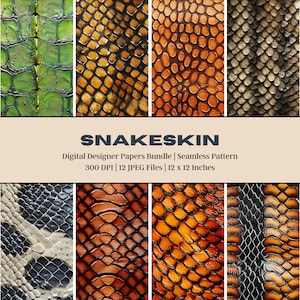 Papel digital de piel de serpiente, patrón de cuero, texturas de piel de serpiente, vector de piel de serpiente, patrón de reptil, patrón exótico, piel de serpiente