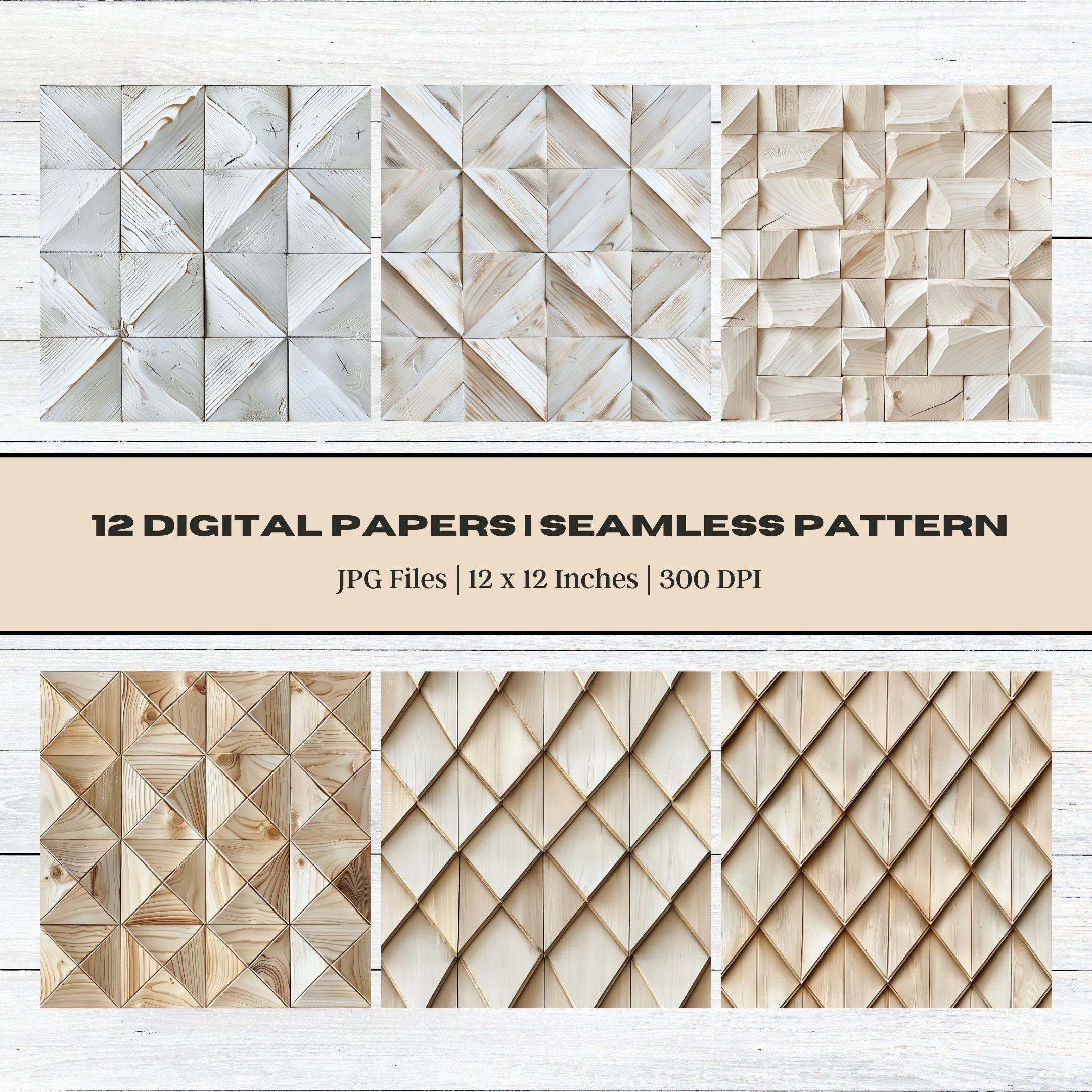 Tile Model Paper 12 Natural Wood Wall Digital Paper, Seamless Pattern, Wood Tile, Wood ...