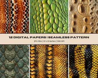 12 Snake Skin Digital Paper, Leather Pattern, Snake Skin Textures, Snake Skin Vector, Reptile Pattern, Exotic Pattern, Snakeskin 12 Snake Skin Digital Paper, Leather Pattern, Snake Skin Textures, Snake Skin Vector, Reptile Pattern, Exotic Pattern, Snakeskin