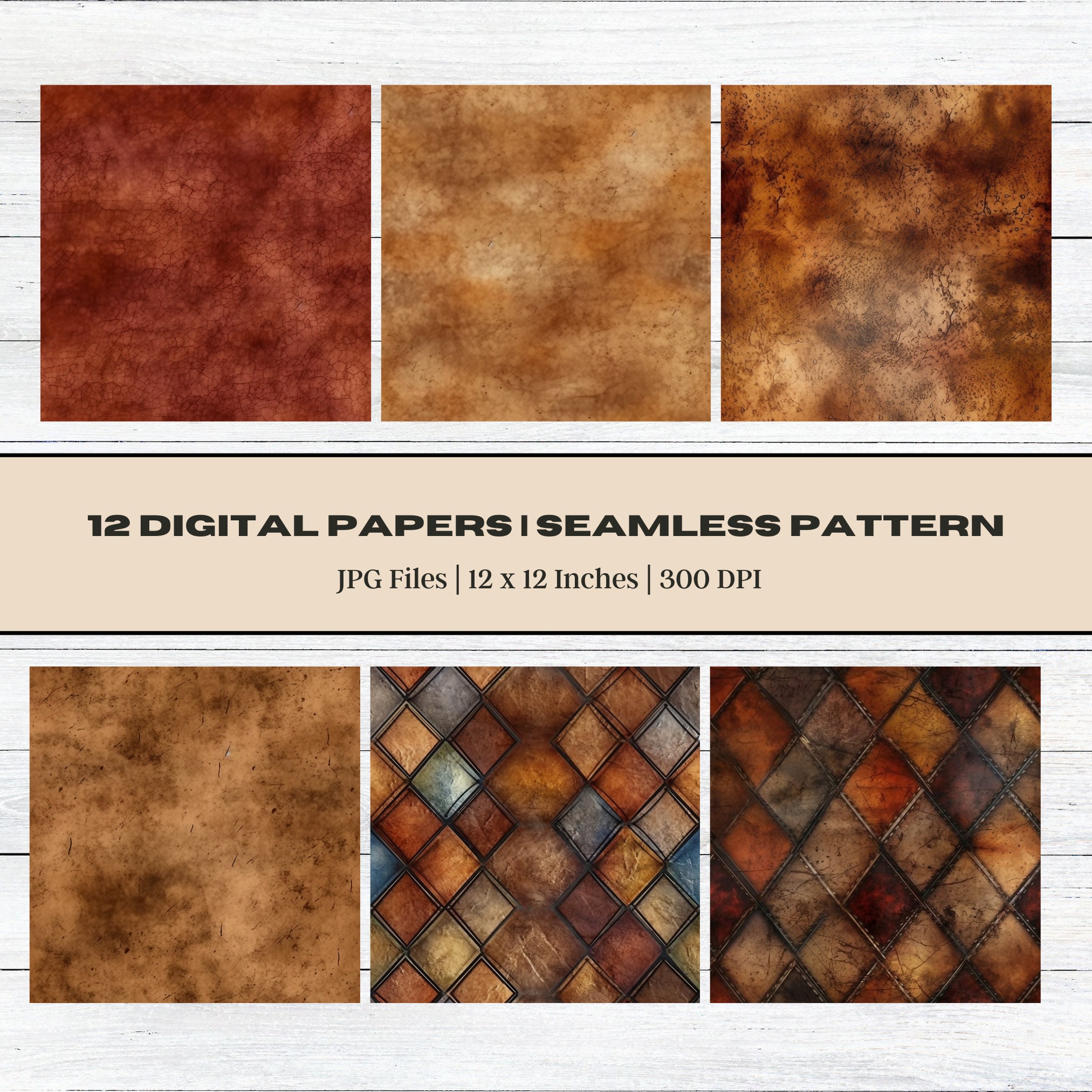 12 Distressed Leather Digital Paper, Leather Pattern, Western Distressed Leather, Western