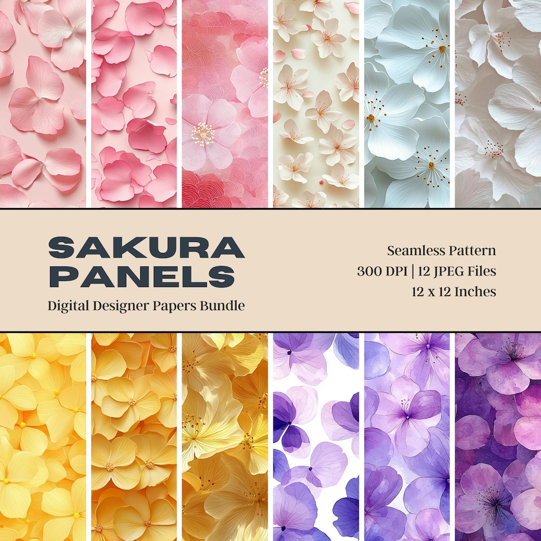 12 Japanese Folding Screens Digital Paper, Zen Garden, Japanese Paper ...