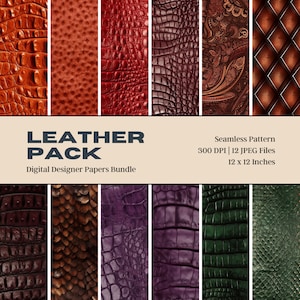 12 Crocodile Alligator Leather Pattern, Leather Pattern, Exotic Leather, Reptile Lether, Leather Journal, Leather Pack, Colored Leather