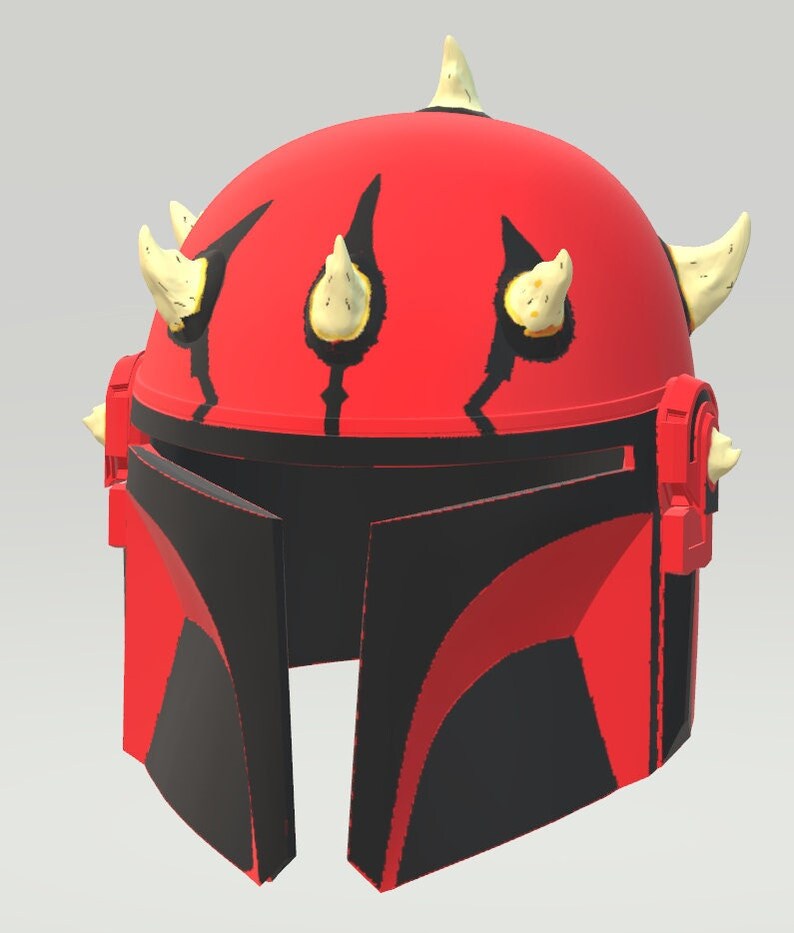 Maul Inspired Mandalorian Helmet STL Etsy