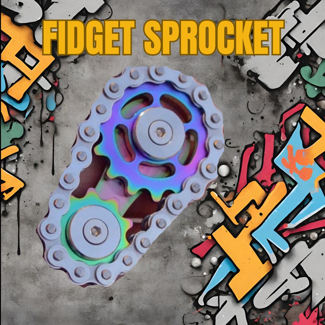 Fidget Spinner Sprocket Flywheel Gyro Sprocket Chain Sensory Etsy UK
