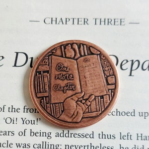 One More Chapter/ Go To Bed/ Decision Maker Coin/ Personalised Gift Box option/ Book Reader/ Children/ Adult/ Gift Coin