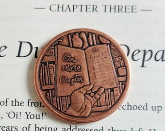 One More Chapter/ Go To Bed/ Decision Maker Coin/ Personalised Gift Box option/ Book Reader/ Children/ Adult/ Gift Coin