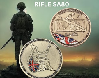 SA80 British Assault Rifle Military Coin Collector Coin Rememberance Coin Army Coin Gift Coin War Coin Veteran Coin Gift