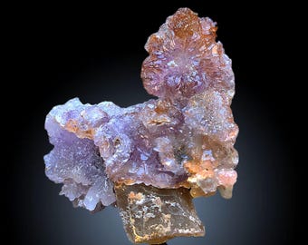 Fleur d'améthyste karur sur quartz, spécimen de minéraux naturels