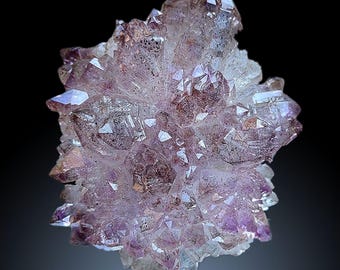 Fleur sceptre améthyste Karur en minéral naturel rutile noir spécimen