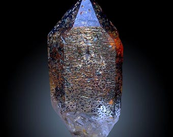 Cristal fumé Karur inclus Lépidocrocite Spécimen de minéraux naturels Cristal de roche