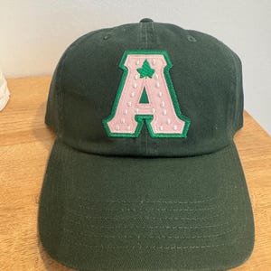 Czapka baseballowa z haftem stowarzyszenia studenckiego – regulowana czapka dla taty A Letter DARK GREEN