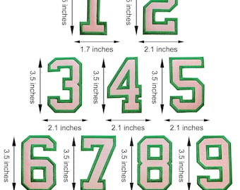 Fraternity Sorority Embroidered Patches: Ace Deuce Tre Quad Honcho Club Numbers (3-4 Inch)
