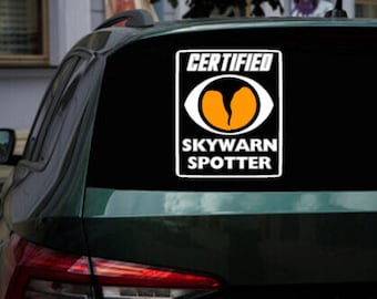 Skywarn Certified Storm Spotter Car Window Decal Sticker Vinyl