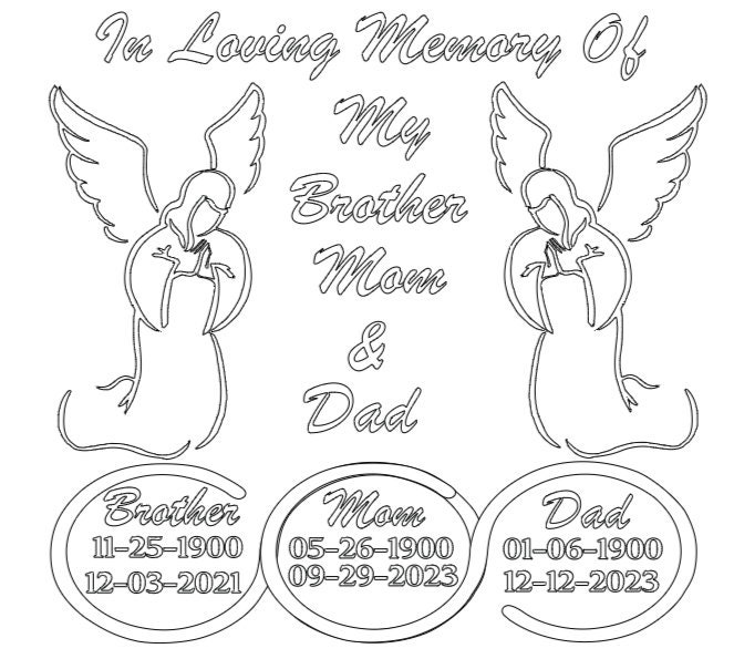 In Loving Memory of Brother, Mom and Dad Vinyl Decal - Etsy