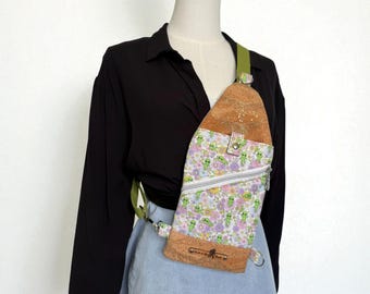 Bolso bandolera Alien Baby — «Mini Traveller» con corcho (MT15)