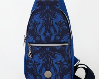 Mermaid Damask Sling Bag Crossbody Retro Style