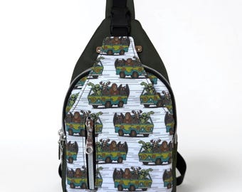 Cryptids in Mystery Machine Sling Bag that's Surprisingly Spacious