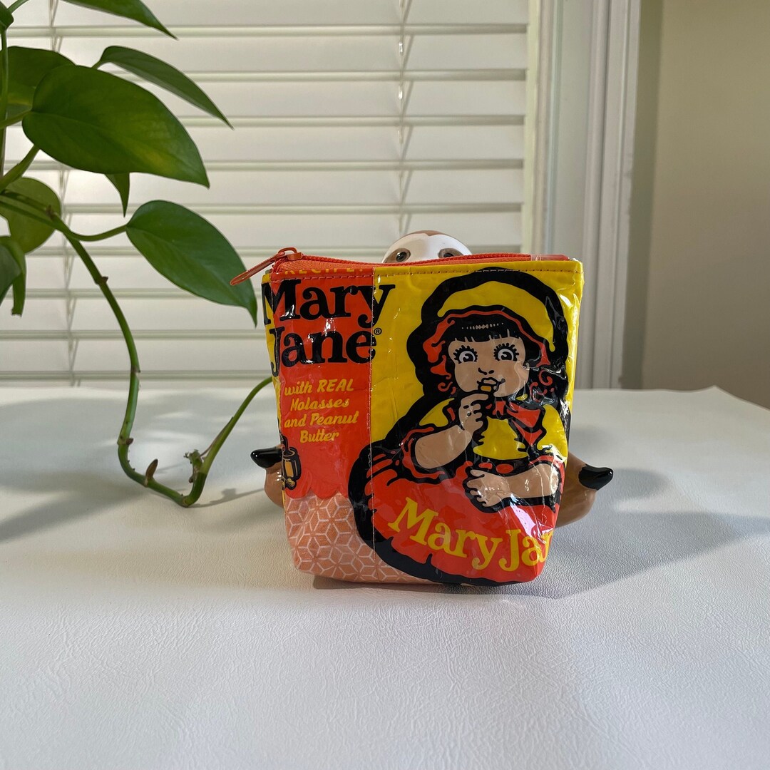Mary Jane Recycled Candy Bag Zipper Pouch Etsy