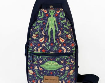 Alien Folk Sling Bag Crossbody Retro Style
