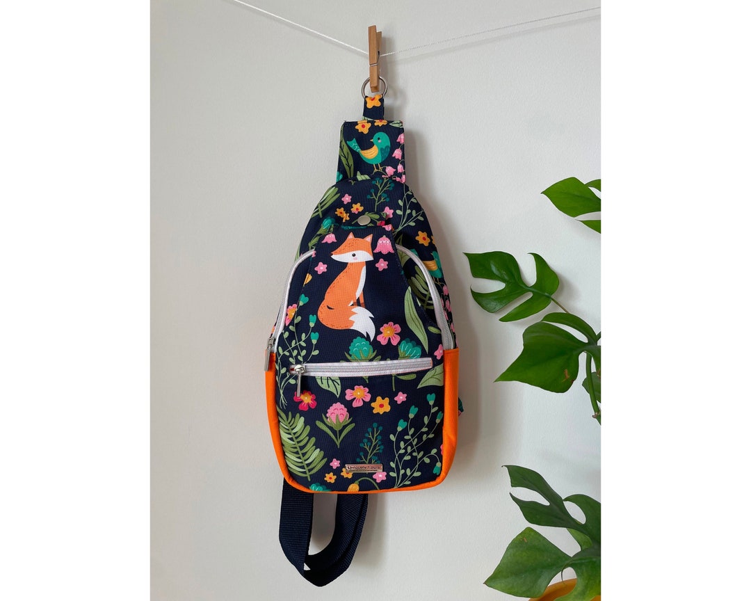 Wildflower Fox retrostyle Sling Bag Waterproof & Water Resistant