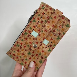 Monedero de corcho, monedero con hojas de corcho crujientes (WA5)