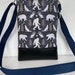 Black Bigfoot Pattern Print Crossbody bags