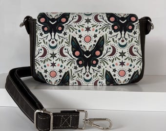 Mothman Folk Damask Saddlebag Crossbody