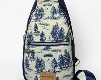 Alien Abduction Sling Bag Crossbody Retro Style