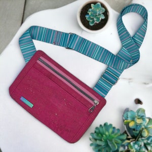 Bolso bandolera/cartera compacto de corcho (P30)